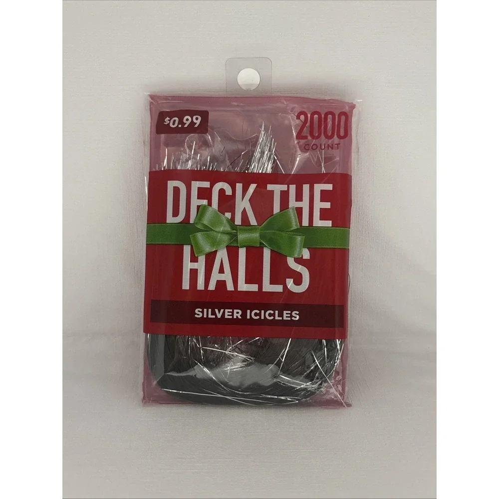 Deck‎ the Halls Silver Icicles Christmas Tree Tinsel 2000 Count Walgreens 909244